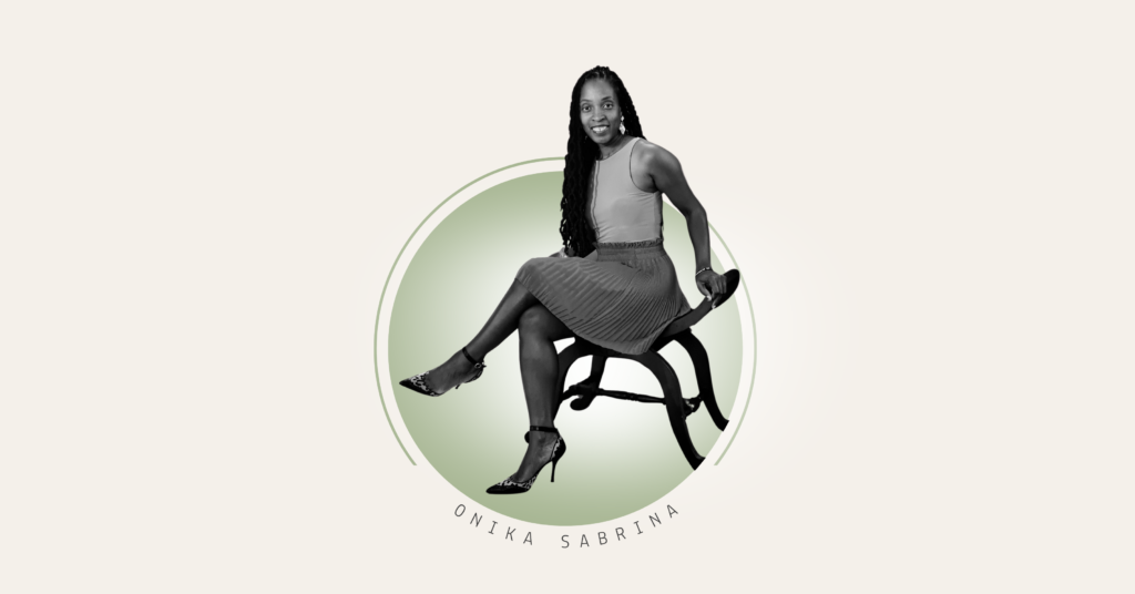 Personal brand image of Onika Sabrina, website designer for small businesses in the UK