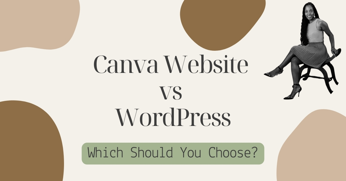 A Slide Showing the Text Canva Website vs WordPress Which Should You Choose