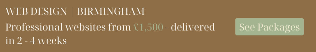 Website Design Great Barr Birmingham from £1500