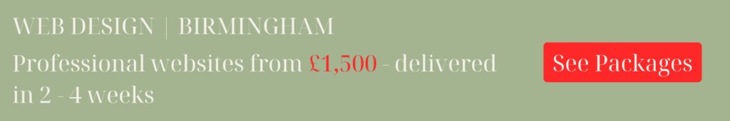 Website Design Great Barr Birmingham from £1500